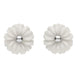 Sterling Silver White Agate Tuberose Daisy Stud Earrings E2161