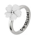 Sterling Silver White Agate Tuberose Gypsophila Ring, R998.