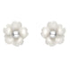 Sterling Silver White Agate Small Gypsophila Tuberose Stud Earrings, E2157
