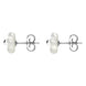 Sterling Silver White Agate Small Gypsophila Tuberose Stud Earrings, E2157