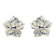 Sterling Silver White Mother of Pearl Tuberose Carnation Stud Earrings, E2162.