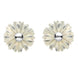 Sterling Silver White Mother of Pearl Tuberose Daisy Stud Earrings, E2160.