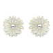 Sterling Silver White Mother of Pearl Tuberose Daisy Stud Earrings, E2161.