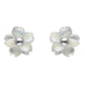 Sterling Silver White Mother of Pearl Tuberose Gypsophila Stud Earrings, E2157.