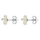 Sterling Silver White Mother of Pearl Tuberose Gypsophila Stud Earrings, E2157.
