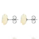 Sterling Silver White Mother of Pearl Tuberose Rose Stud Earrings, E2151.