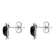 Sterling Silver Whitby Jet Bird Stud Earrings E2436