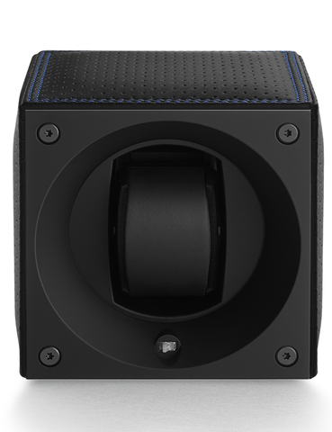 Swiss Kubik Watch Winder Single Masterbox Racing Line Blue Stitching