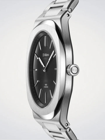 D1 Milano Groovy Black Ultra Thin Watch