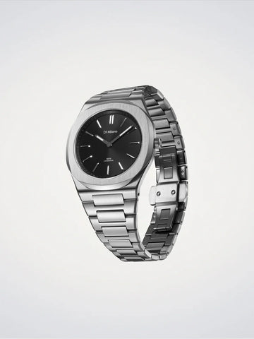 D1 Milano Groovy Black Ultra Thin Watch