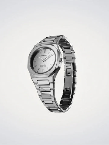 D1 Milano Silver Gleam Ultra Thin Watch