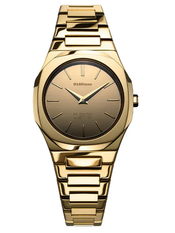 D1 Milano Gold Gleam Ultra Thin Watch