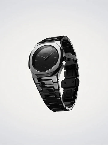 D1 Milano Black Mirror Ultra Thin Watch