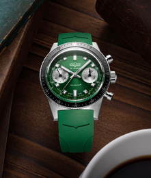 Vulcain Skindiver Chronograph Green Rubber Limited Edition Watch