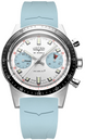 Vulcain Skindiver Chronograph Ice Blue Rubber Limited Edition Watch 590176BL7.BAR224