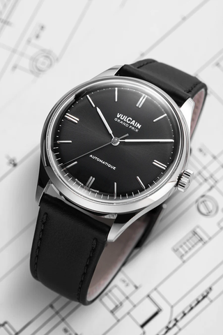 Vulcain Grand Prix Grey Leather Watch