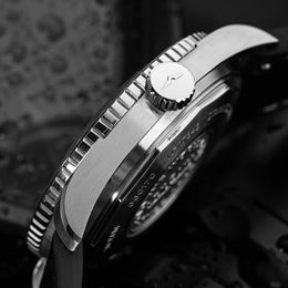 Vulcain Skindiver Nautique Black Khaki Brown Lum Watch