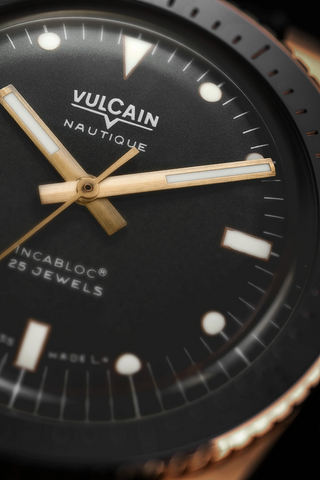 Vulcain Watch Skindiver Nautique Bronze Black