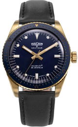 Vulcain Watch Skindiver Nautique Gold Blue 661170A67.BAC201