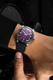 Vulcain Skindiver Nautique Purple Black Rubber Limited Edition Watch
