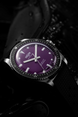 Vulcain Skindiver Nautique Purple Black Rubber Limited Edition Watch