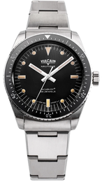 Vulcain Watch Skindiver Nautique Black Khaki Brown Lum 660170A07.BHM286