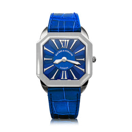 Backes & Strauss Watch W1 AM Blue Leather