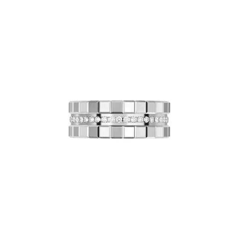 Chopard Ice Cube 18ct White Gold Diamond Double Medium Ring