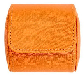 WOLF Watch Roll Black Tutti Frutti Orange D