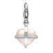 00059865 C W Sellors Sterling Silver Rose Qaurtz Small Cross Heart Charm, G480.
