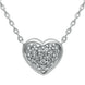 00120793 C W Sellors Sterling Silver Cubic Zirconia Small Heart Necklace. P2720C