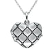 00119452 C W Sellors Sterling Silver Padded Heart Locket Necklace, P2633
