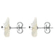 00126550 C W Sellors Sterling Silver White Mother of Pearl Tuberose Clover Stud Earrings, E2159.