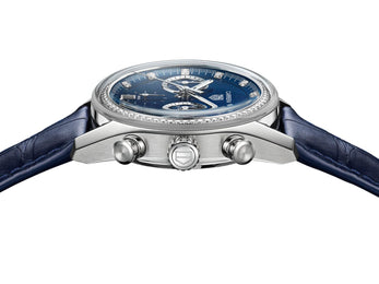 TAG Heuer Carrera Chronograph Circular Brushed Blue Watch