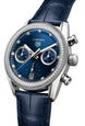TAG Heuer Carrera Chronograph Circular Brushed Blue Watch