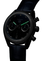 TAG Heuer Carrera Chronograph Circular Brushed Blue Watch