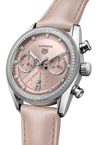 TAG Heuer Carrera Chronograph Circular Brushed Pink Watch