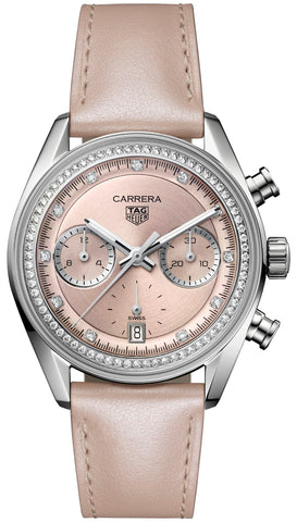 TAG Heuer Watch Carrera Chronograph Circular Brushed Pink CBS2215.FC6568