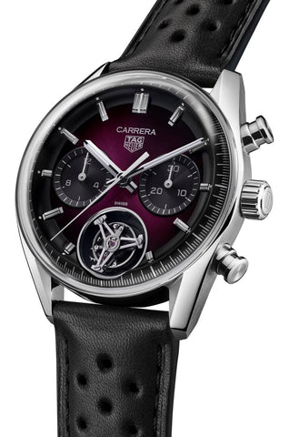 TAG Heuer Carrera Chronograph Tourbillon Sunray Brushed Purple Watch