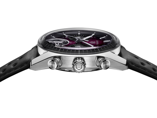TAG Heuer Carrera Chronograph Tourbillon Sunray Brushed Purple Watch