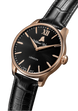 William Wood Chivalrous Rose Gold Black Leather Watch