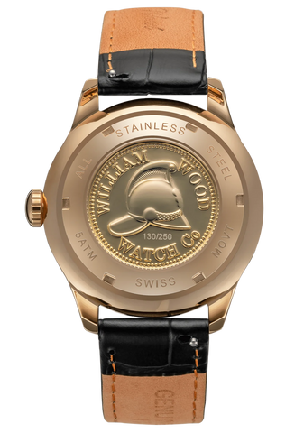 William Wood Watch Chivalrous Rose Gold Black Leather