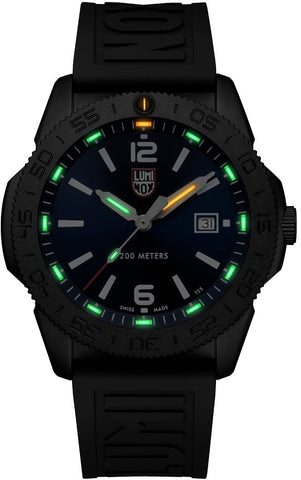Luminox Pacific Diver Black Steel Blue Watch XS.3123.B - detail view