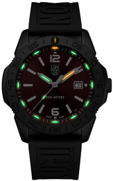 Luminox Pacific Diver Black Steel Red Watch
