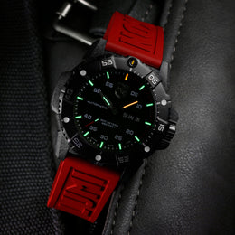 Luminox Sea Master Automatic Carbon Seal 3800 Series Watch XS.3875 - UV light view