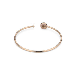 Gucci Interlocking G 18ct Rose Gold Diamond & Pink Opal Bangle