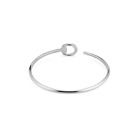 Gucci Horsebit 18ct White Gold 0.2ct Diamond Cuff Bracelet