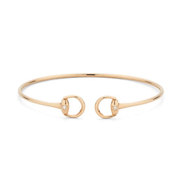 Gucci Horsebit 18ct Rose Gold and Diamond Bangle