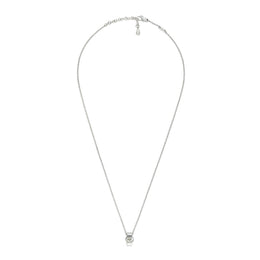 Gucci Interlocking Motif Sterling Silver Necklace