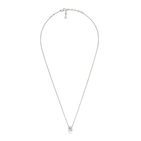 Gucci Interlocking Motif Sterling Silver Necklace